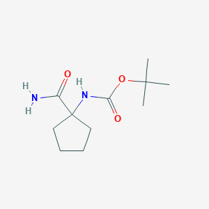 molecular formula C11H20N2O3 B3325882 Tert-butyl N-(1-carbamoylcyclopentyl)carbamate CAS No. 223648-38-2