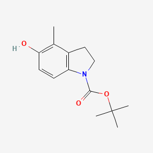 molecular formula C14H19NO3 B3325999 tert-Butyl 5-hydroxy-4-methylindoline-1-carboxylate CAS No. 226710-87-8
