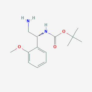 molecular formula C14H22N2O3 B3326144 tert-Butyl (R)-(2-amino-1-(2-methoxyphenyl)ethyl)carbamate CAS No. 2322933-54-8