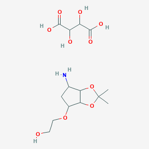2-((3aR,4S,6R,6aS)-6-Amino-2,2-dimethyltetrahydro-3aH-cyclopenta[d][1,3]dioxol-4-yloxy)ethanol L-tataric acid