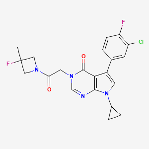 molecular formula C21H19ClF2N4O2 B3326195 Plazinemdor CAS No. 2378285-59-5