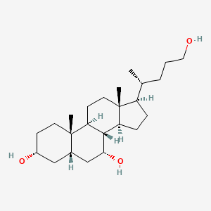molecular formula C24H42O3 B3326200 5beta-Cholane-3alpha,7alpha,24-triol CAS No. 23848-46-6