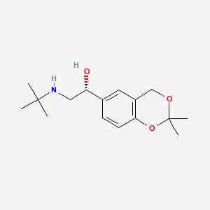 molecular formula C16H25NO3 B3326207 (1R)-1-(2,2-Dimethyl-4H-1,3-benzodioxin-6-yl)-2-(tert-butylamino)ethanol CAS No. 238762-31-7