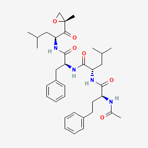 (S)-2-((S)-2-Acetamido-4-phenylbutanamido)-4-methyl-N-((S)-1-(((S)-4-methyl-1-((R)-2-methyloxiran-2-yl)-1-oxopentan-2-yl)amino)-1-oxo-3-phenylpropan-2-yl)pentanamide