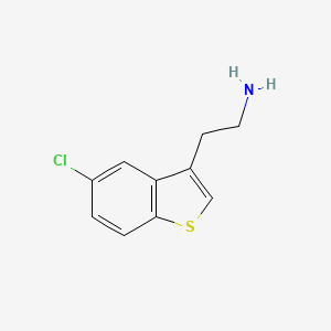 molecular formula C10H10ClNS B3326673 2-(5-Chloro-1-benzothiophen-3-yl)ethan-1-amine CAS No. 274918-15-9