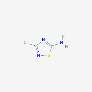 molecular formula C2H2ClN3S B3326699 3-Chloro-1,2,4-thiadiazol-5-amine CAS No. 27787-59-3