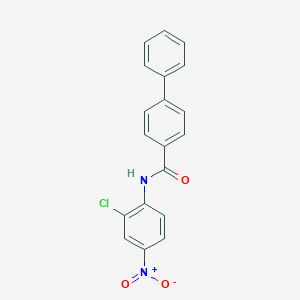 molecular formula C19H13ClN2O3 B332683 N-{2-chloro-4-nitrophenyl}[1,1'-biphenyl]-4-carboxamide 