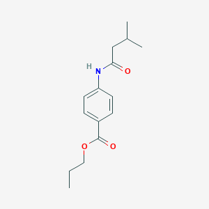 molecular formula C15H21NO3 B332687 propyl 4-[(3-methylbutanoyl)amino]benzoate 