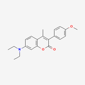 7-(Diethylamino)-3-(4-methoxyphenyl)-4-methyl-2H-1-benzopyran-2-one