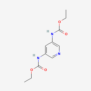 molecular formula C11H15N3O4 B3326948 N,N'-di(ethoxycarbonyl)-3,5-diaminopyridine CAS No. 298681-06-8