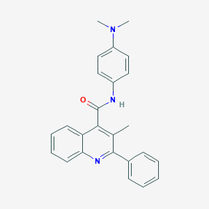 molecular formula C25H23N3O B332699 N-[4-(dimethylamino)phenyl]-3-methyl-2-phenylquinoline-4-carboxamide 