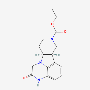 molecular formula C16H19N3O3 B3327105 Ethyl (10R,15S)-3-oxo-1,4,12-triazatetracyclo[7.6.1.05,16.010,15]hexadeca-5,7,9(16)-triene-12-carboxylate CAS No. 313369-16-3