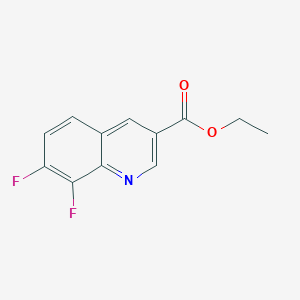 molecular formula C12H9F2NO2 B3327176 Ethyl 7,8-difluoroquinoline-3-carboxylate CAS No. 318685-46-0