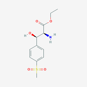 molecular formula C12H17NO5S B3327180 (2S,3R)-Ethyl 2-amino-3-hydroxy-3-(4-(methylsulfonyl)phenyl)propanoate CAS No. 31925-29-8