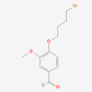 molecular formula C12H15BrO3 B3327448 4-(4-Bromobutoxy)-3-methoxybenzaldehyde CAS No. 3439-71-2