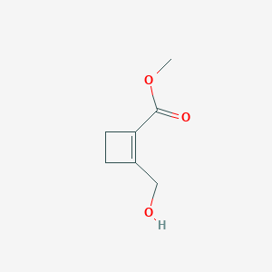 molecular formula C7H10O3 B3327464 Methyl 2-(hydroxymethyl)cyclobut-1-ene-1-carboxylate CAS No. 344353-65-7
