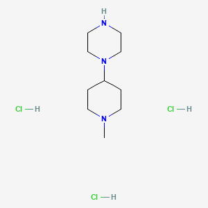 molecular formula C10H24Cl3N3 B3327513 1-(1-Methylpiperidin-4-YL)piperazine trihydrochloride CAS No. 349535-15-5