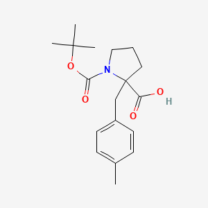 molecular formula C18H25NO4 B3327523 Boc-alpha-(4-methylbenzyl)-DL-Pro-OH CAS No. 351002-82-9