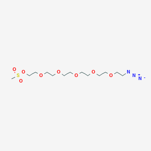 molecular formula C13H27N3O8S B3327555 Azido-PEG6-MS 