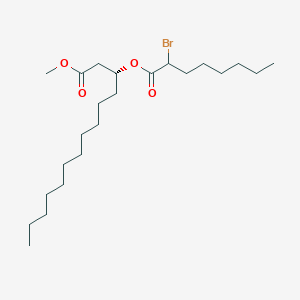 molecular formula C23H43BrO4 B3327564 Tetradecanoic acid, 3-[(2-bromo-1-oxooctyl)oxy]-, methyl ester, (3R)- CAS No. 352557-26-7