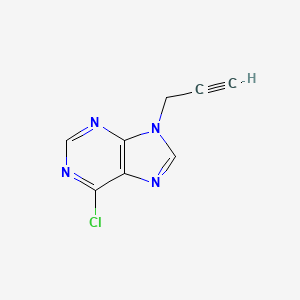 molecular formula C8H5ClN4 B3327588 6-chloro-9-(prop-2-yn-1-yl)-9H-purine CAS No. 354156-58-4