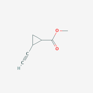 molecular formula C7H8O2 B3327630 methyl 2-ethynylcyclopropane-1-carboxylate CAS No. 35856-20-3
