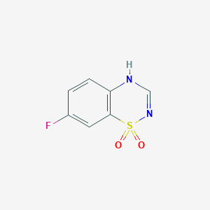 molecular formula C7H5FN2O2S B3327708 7-Fluoro-4H-benzo[e][1,2,4]thiadiazine 1,1-dioxide CAS No. 37162-45-1
