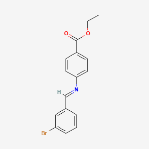 molecular formula C16H14BrNO2 B3327823 p-(m-Bromobenzylidene)aminobenzoic acid ethyl ester CAS No. 389824-76-4