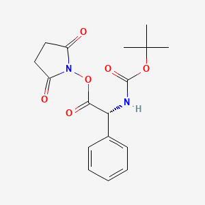 molecular formula C17H20N2O6 B3327869 Boc-D-Phg-Osu CAS No. 39249-27-9