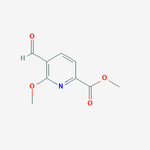 molecular formula C9H9NO4 B3327944 methyl 5-formyl-6-methoxypicolinate CAS No. 401792-87-8