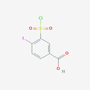 molecular formula C7H4ClIO4S B3327954 3-(Chlorosulfonyl)-4-iodobenzoic acid CAS No. 402934-49-0