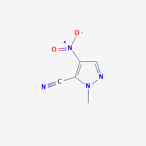 molecular formula C5H4N4O2 B3328118 1-methyl-4-nitro-1H-pyrazole-5-carbonitrile CAS No. 42110-73-6