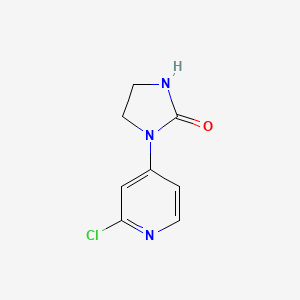 molecular formula C8H8ClN3O B3328131 1-(2-Chloro-4-pyridyl)-2-imidazolidinone CAS No. 423757-81-7