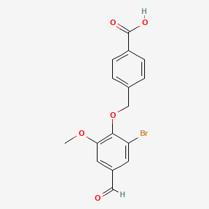 4-[(2-Bromo-4-formyl-6-methoxyphenoxy)methyl]benzoic acid