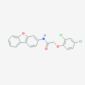 molecular formula C20H13Cl2NO3 B332822 N~1~-DIBENZO[B,D]FURAN-3-YL-2-(2,4-DICHLOROPHENOXY)ACETAMIDE 
