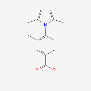 molecular formula C15H17NO2 B3328223 methyl 4-(2,5-dimethyl-1H-pyrrol-1-yl)-3-methylbenzoate CAS No. 428848-38-8