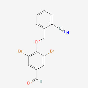 2-[(2,6-Dibromo-4-formylphenoxy)methyl]benzonitrile