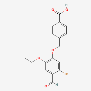 4-[(5-Bromo-2-ethoxy-4-formylphenoxy)methyl]benzoic acid