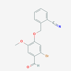 2-[(5-Bromo-4-formyl-2-methoxyphenoxy)methyl]benzonitrile