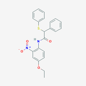molecular formula C22H20N2O4S B332837 N-(4-ethoxy-2-nitrophenyl)-2-phenyl-2-(phenylsulfanyl)acetamide 