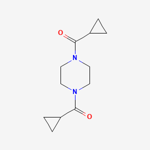 molecular formula C12H18N2O2 B3328374 Piperazine-1,4-diylbis(cyclopropylmethanone) CAS No. 458535-34-7