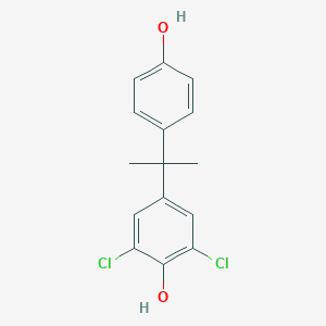 molecular formula C15H14Cl2O2 B033284 2,6-Dichloro-4-[2-(4-hydroxyphenyl)propan-2-yl]phenol CAS No. 14151-65-6