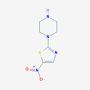 molecular formula C7H10N4O2S B3328441 1-(5-Nitro-thiazol-2-yl)-piperazine CAS No. 46298-53-7