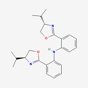 molecular formula C24H29N3O2 B3328564 Bis[2-((4S)-4,5-dihydro-4-isopropyloxazol-2-yl)phenyl]amine CAS No. 485394-20-5