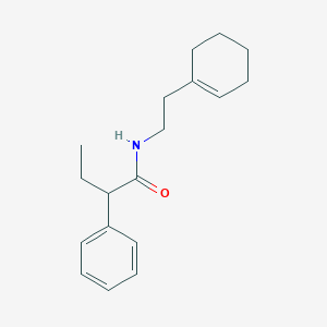 molecular formula C18H25NO B332857 N-[2-(cyclohex-1-en-1-yl)ethyl]-2-phenylbutanamide 