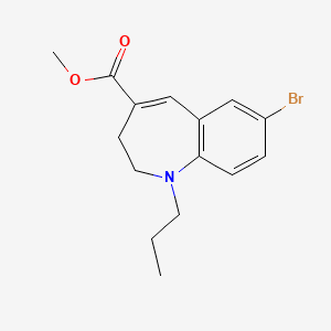 molecular formula C15H18BrNO2 B3328623 Methyl 7-bromo-1-propyl-2,3-dihydro-1H-benzo[b]azepine-4-carboxylate CAS No. 497856-41-4