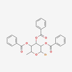 molecular formula C27H23BrO7 B3328920 a-L-Rhamnopyranosyl bromide tribenzoate CAS No. 53297-33-9