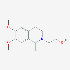 molecular formula C14H21NO3 B3329000 N-(2-Hydroxyethyl)salsolidine CAS No. 54212-86-1