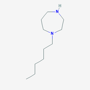 molecular formula C11H24N2 B3329008 1-Hexyl-1,4-diazepane CAS No. 54256-46-1