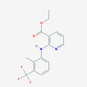 molecular formula C16H15F3N2O2 B3329020 Ethyl 2-((2-methyl-3-(trifluoromethyl)phenyl)amino)nicotinate CAS No. 54396-42-8
